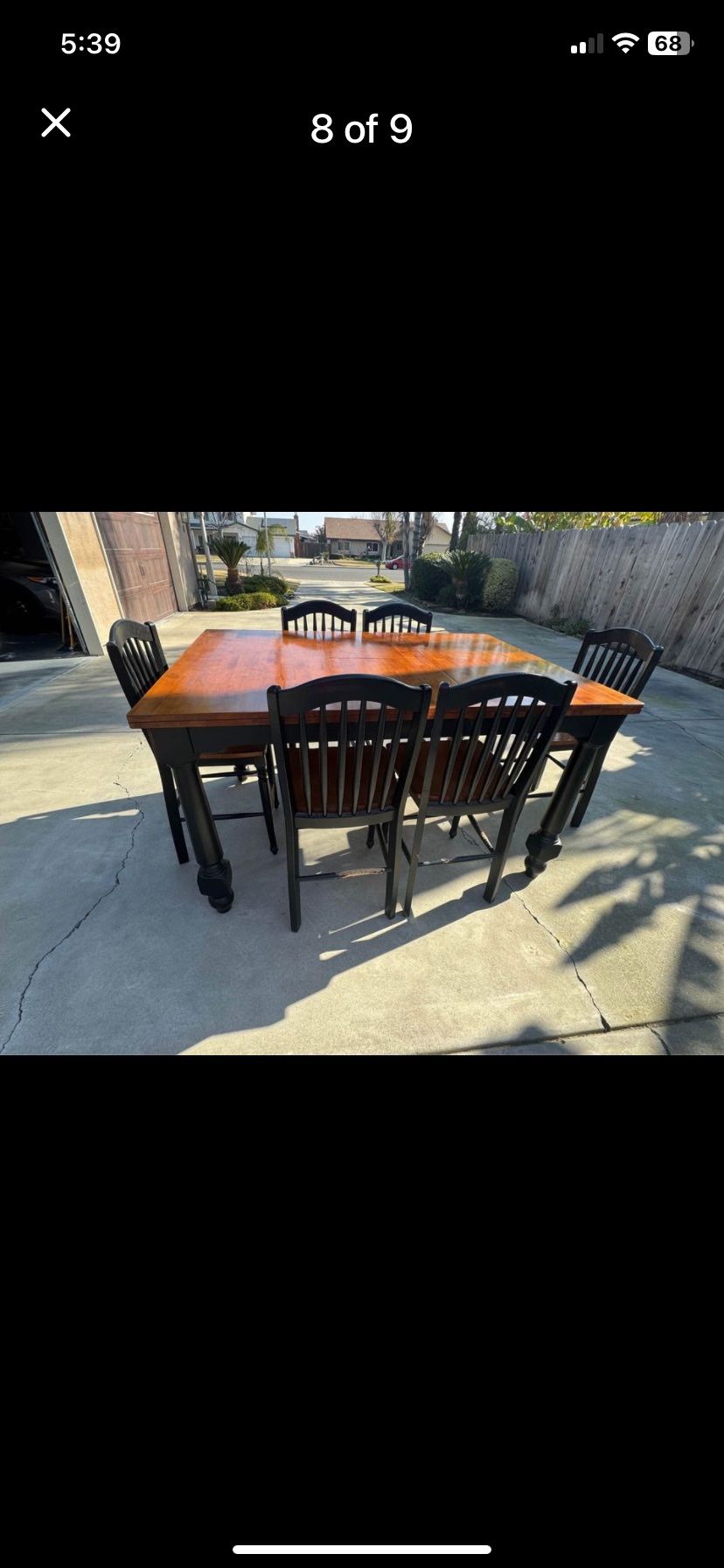 Counter Height Wood Dining Table