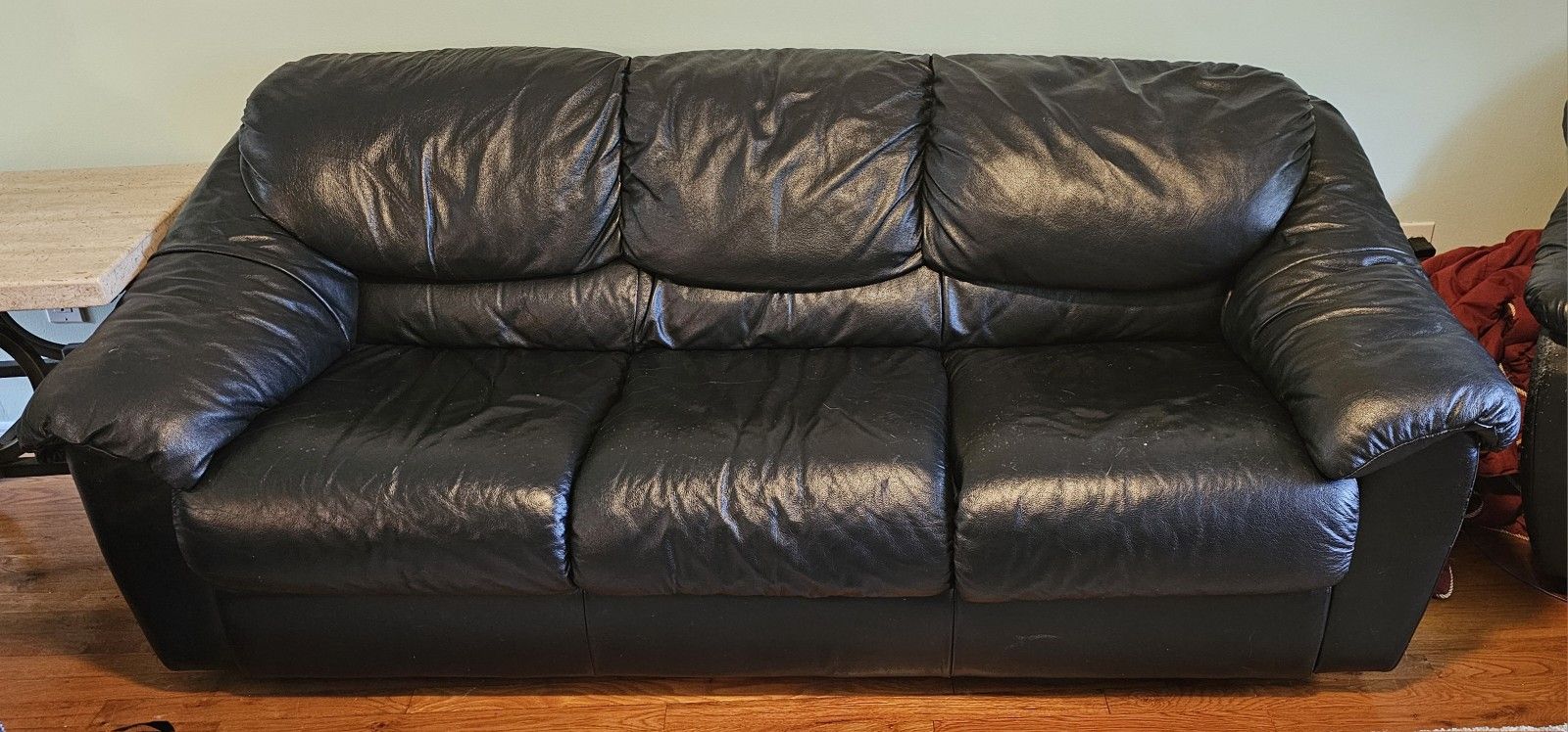 Black Sofa And Recliner Chair