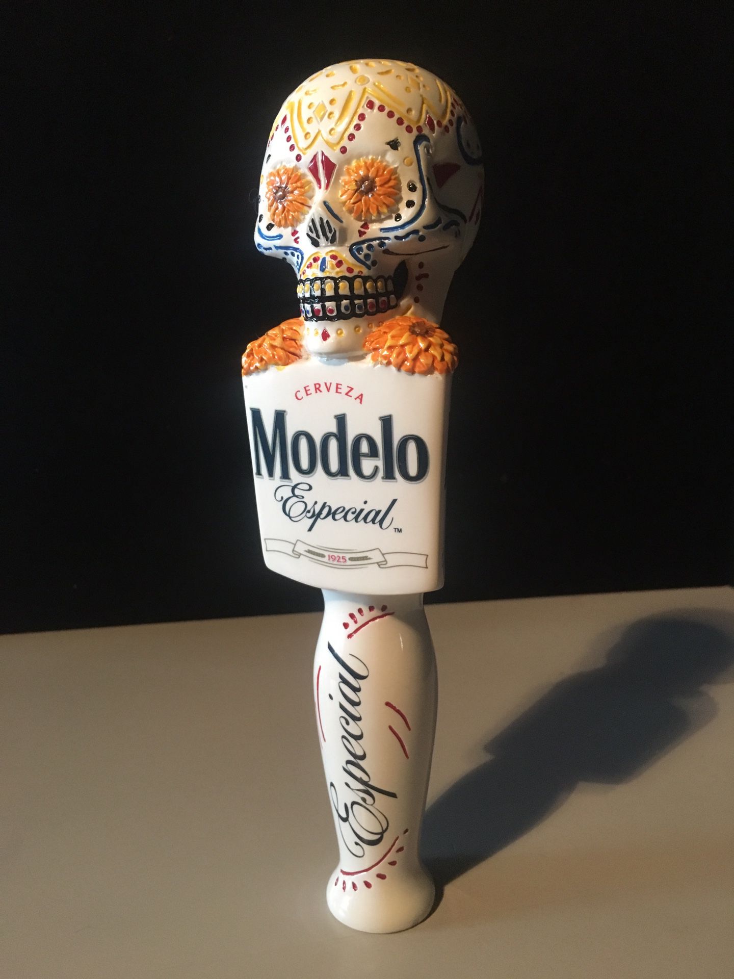 Modelo Day of the Dead Sugar Skull Beer Tap Handle Dia de Los Muertos