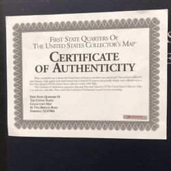 First State Quarters Of The United States Collectors Map