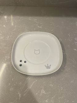 Necoichi Raised Cat Bowl Dining Tray (White, Single)