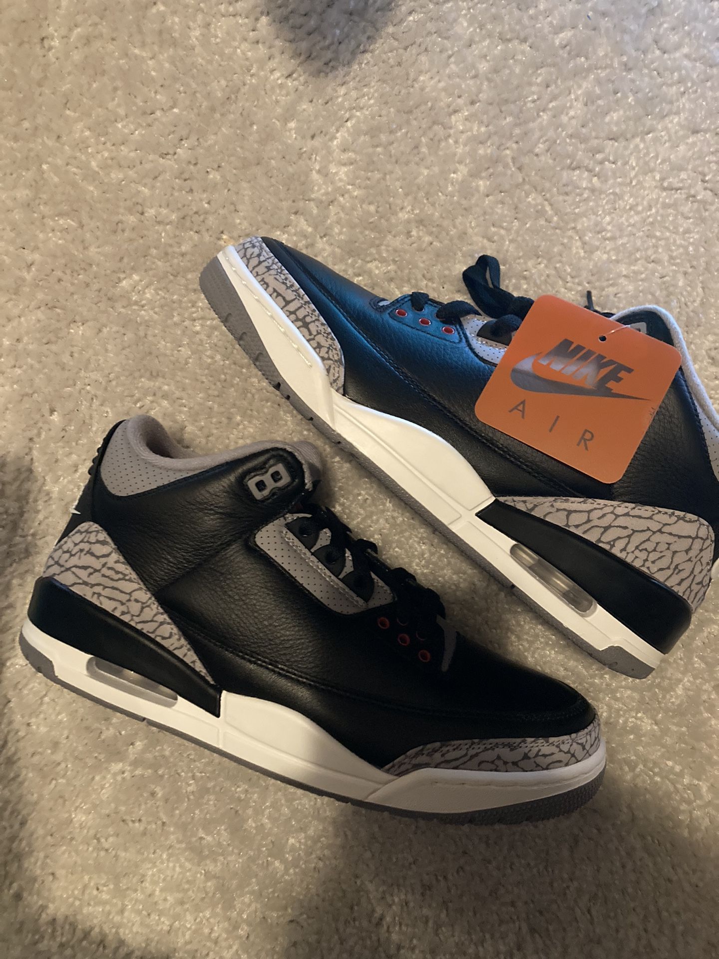 Jordan 3 Black Cement 2024 Size 9 Men