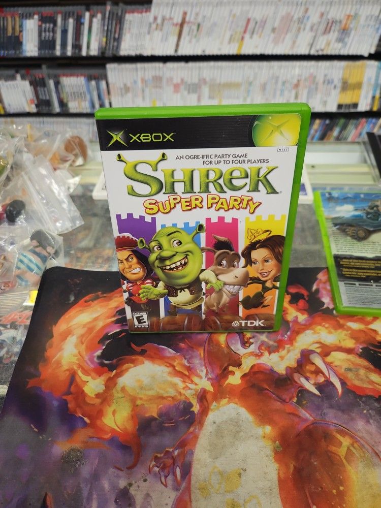 Shrek: Super Party (Microsoft Xbox, 2002) w/ Manual CIB Tested & Working