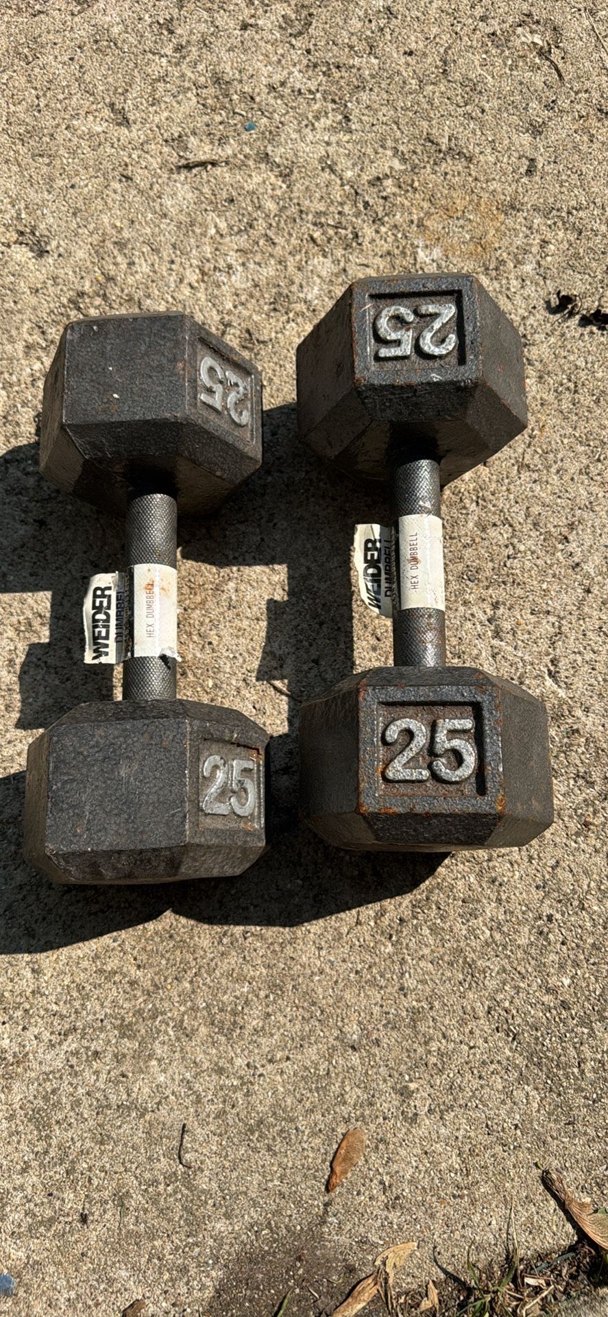 WEIDER 25Lb Hex Dumbbells