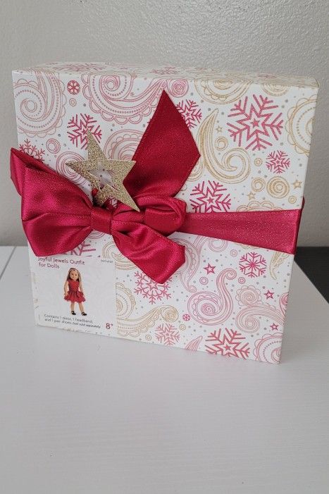 American Girl Doll Clothes Joyful Jewels Holiday Outfit Red Fancy Dress Shoes