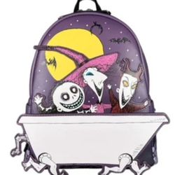  Loungefly Nightmare Before Christmas Lock, Shock & Barrel Backpack And Wallet Included Exclusive Nwt 