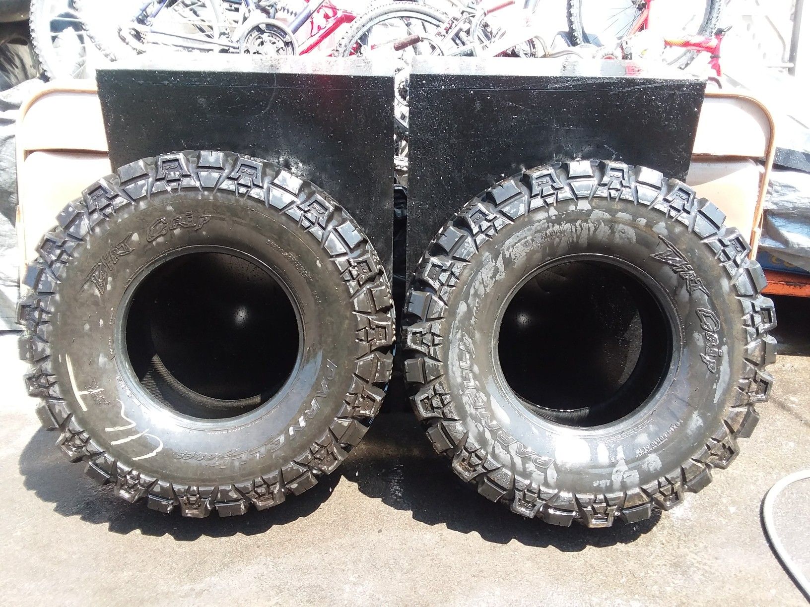 (2) 36×14.50-R16.5 LT Parnelli Jones Dirt Grip tires