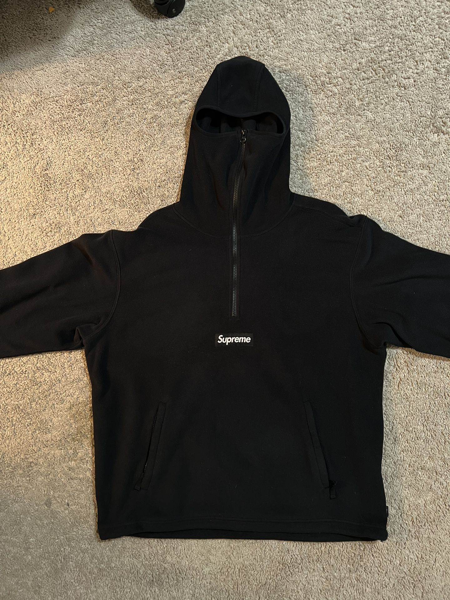 supreme polartec face mask hoodie & number nine
