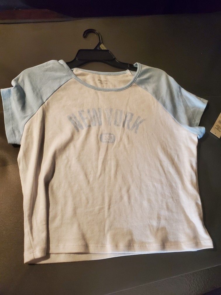 NB GRAPHIC RAGLAN TEE lt powder puff blue XL
