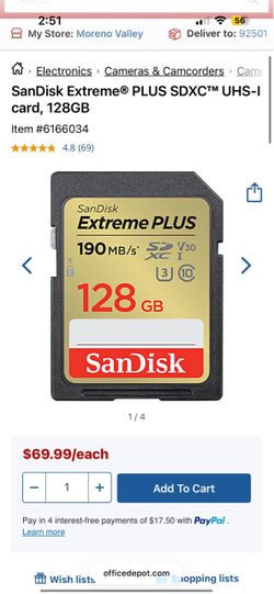 SANDISK 128GB SD Card