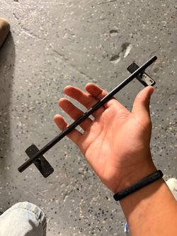 Black metal fingerbored rail