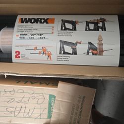 Work Sawhorses With Clamps In Box Brand New