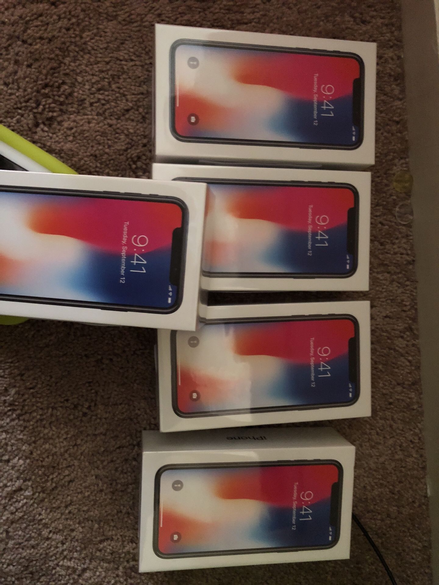 6 Brand New Apple IPhone X Black for sale