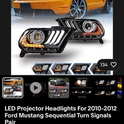 Ford Mustang (2010-2012)Leds Projector HeadLights For Front 