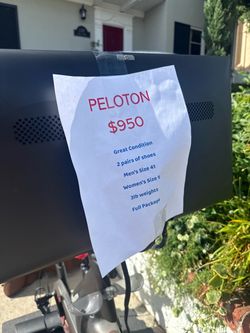 Peloton Bike with Shoes and Weights