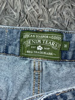 Denim tear jean shorts