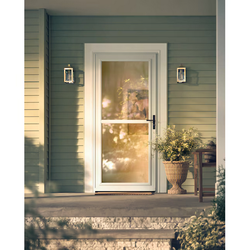 LARSON Tradewinds 30" x 80" White Aluminum Reversible Hinge Storm Door w/ Retractable Screen