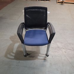 New black and blue Stack Chairs 