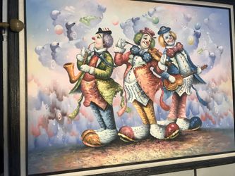 Canvas Clown painting