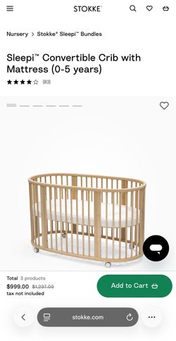 Stokke Sleepi Convertible Crib with Mattress