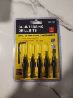 5-Piece HSS Countersink Drill Bit Set