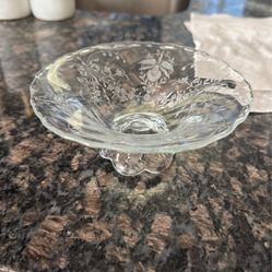 Vintage Glass Small Serving Dish 
