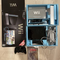 Boxed Nintendo Wii, Zelda Twilight Princess, Extra Controller