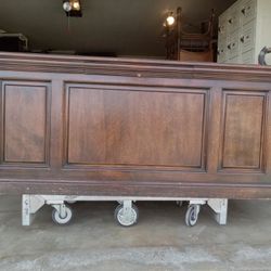Executive Desk With Matching Credendza File, Both  with Glasstop. Paid Thousands Years Ago. In Excellent Condion and Finest Quality. 
