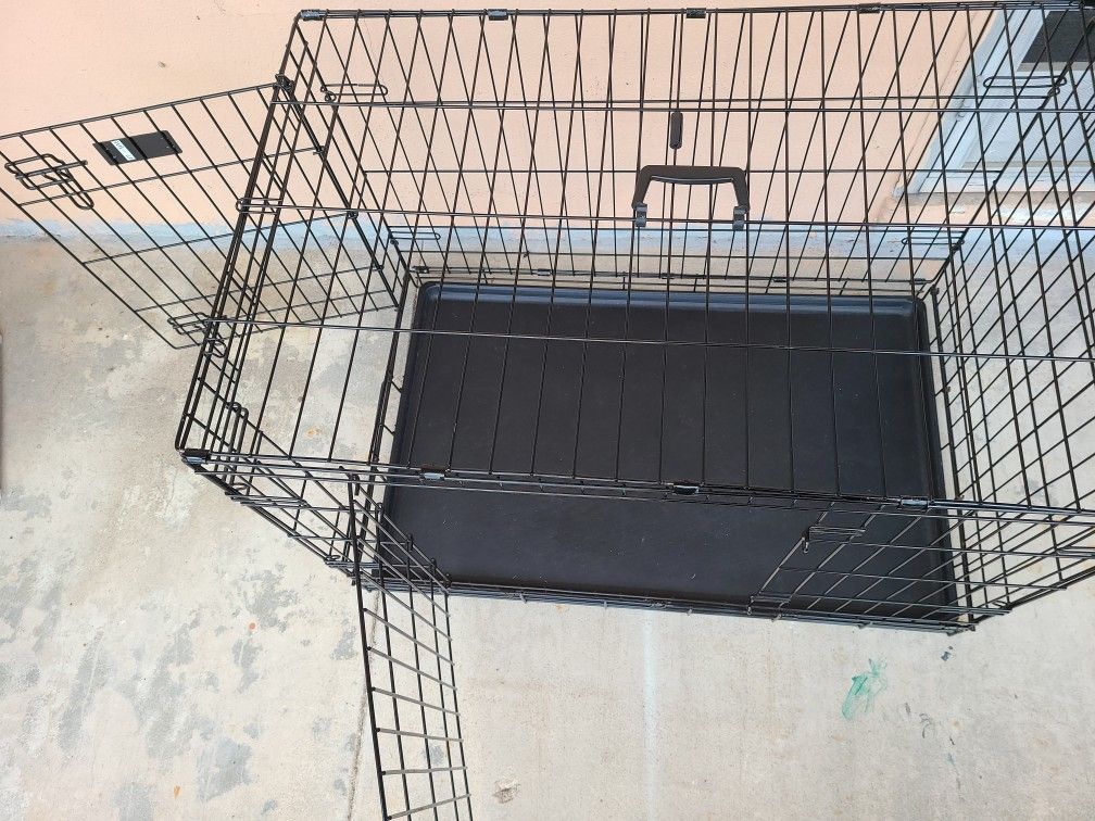 Portable Dog Cage 36Lx23Wx25H Jaula De Perro Portátil 36x23x25