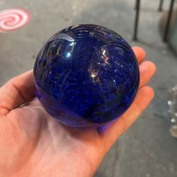 Blue Glass Paperweight 