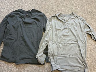Goodfellow & Co. long sleeve shirts in light and dark gray size L