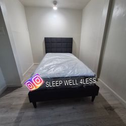 NEW  TWIN BED FRAME AND MATTRESS 