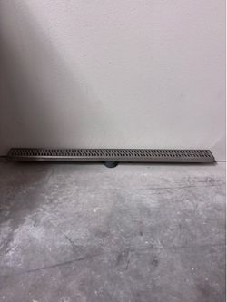 36” Linear Shower Drain – Brushed Nickel Stainless Steel with Cover & Strainer