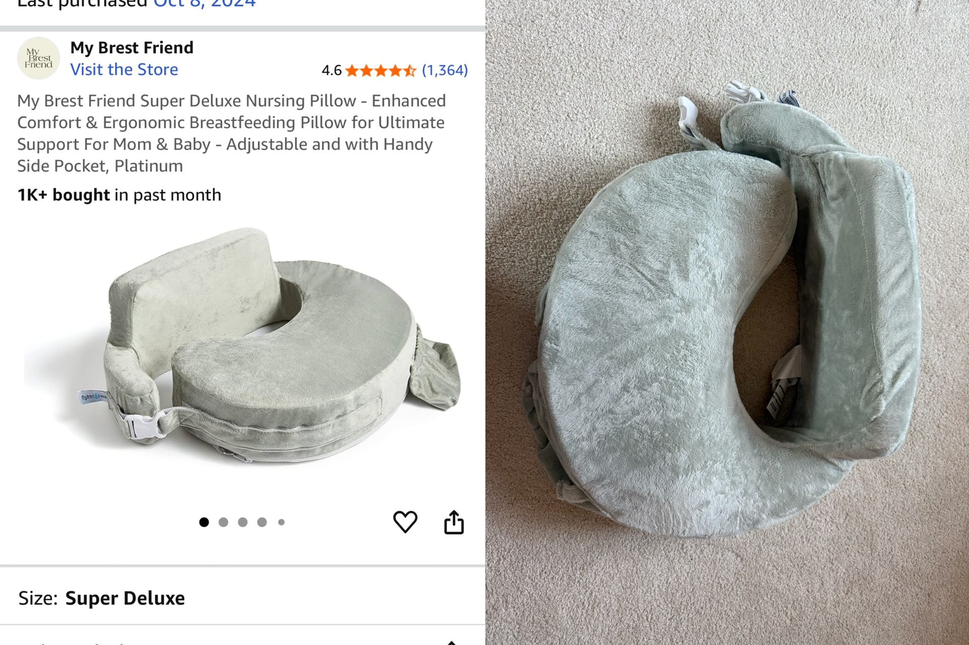 Nearly New My Best Friend Nursing Pillow