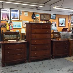 Pair Of Large Heavy Duty Nightstands For Sale 