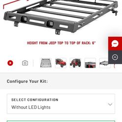 Rough Country Roof Rack And 50” Light Bar For Jeep Wrangler Jl 