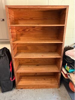 Solid wood bookshelf