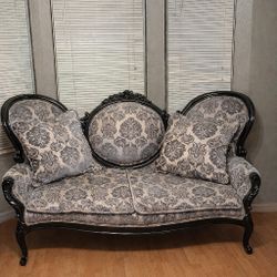 Black Victorian Sofa Velvet Sofa