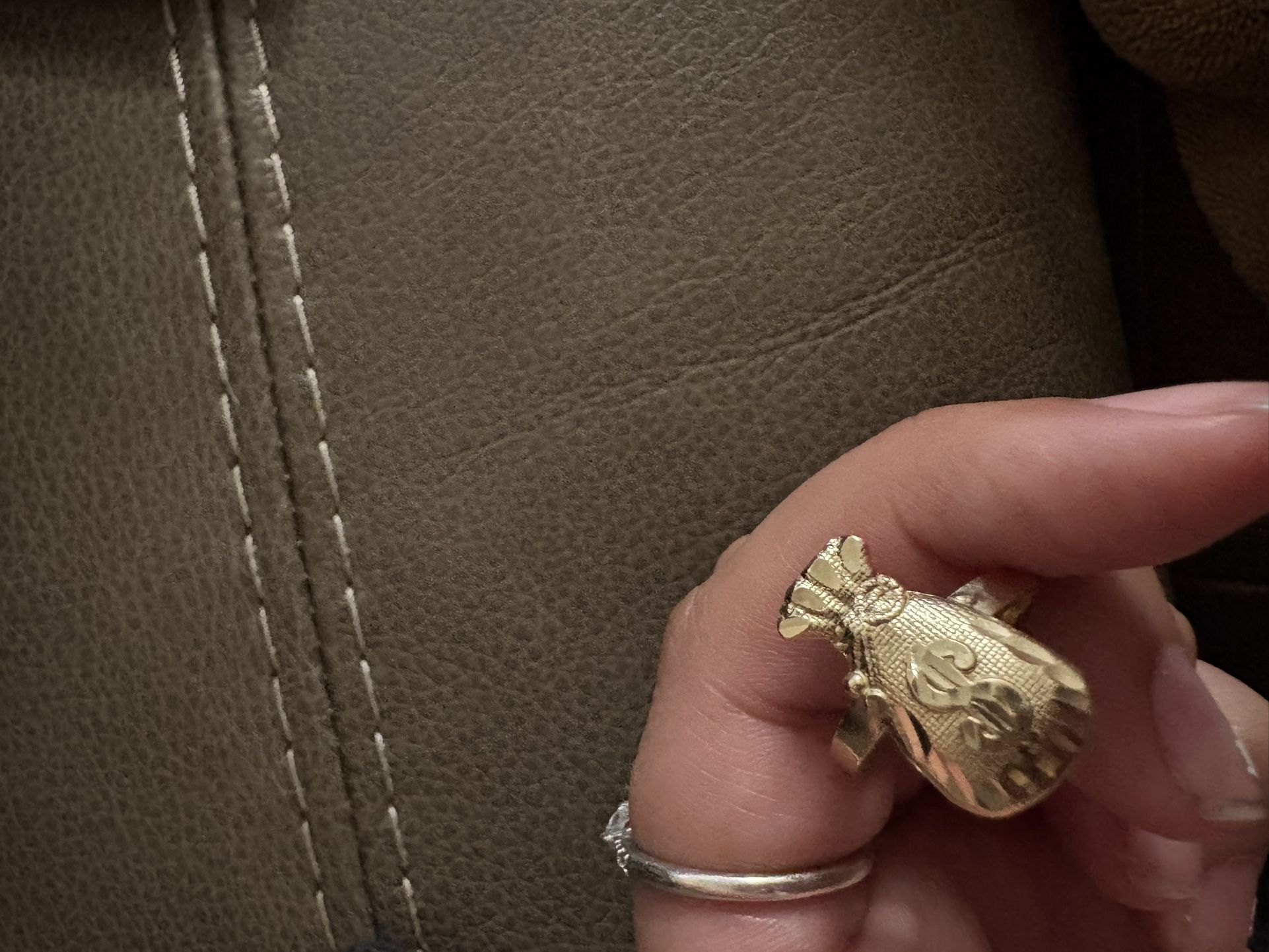 Money Bag Ring 14k 2gs