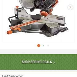 Rigid 12”miter Saw And 10 Table Saw With A Husky Router Table 