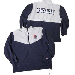 Vintage Boathouse Crusaders Lacrosse Mens L Pullover Half-Zip Jacket MADE IN USA