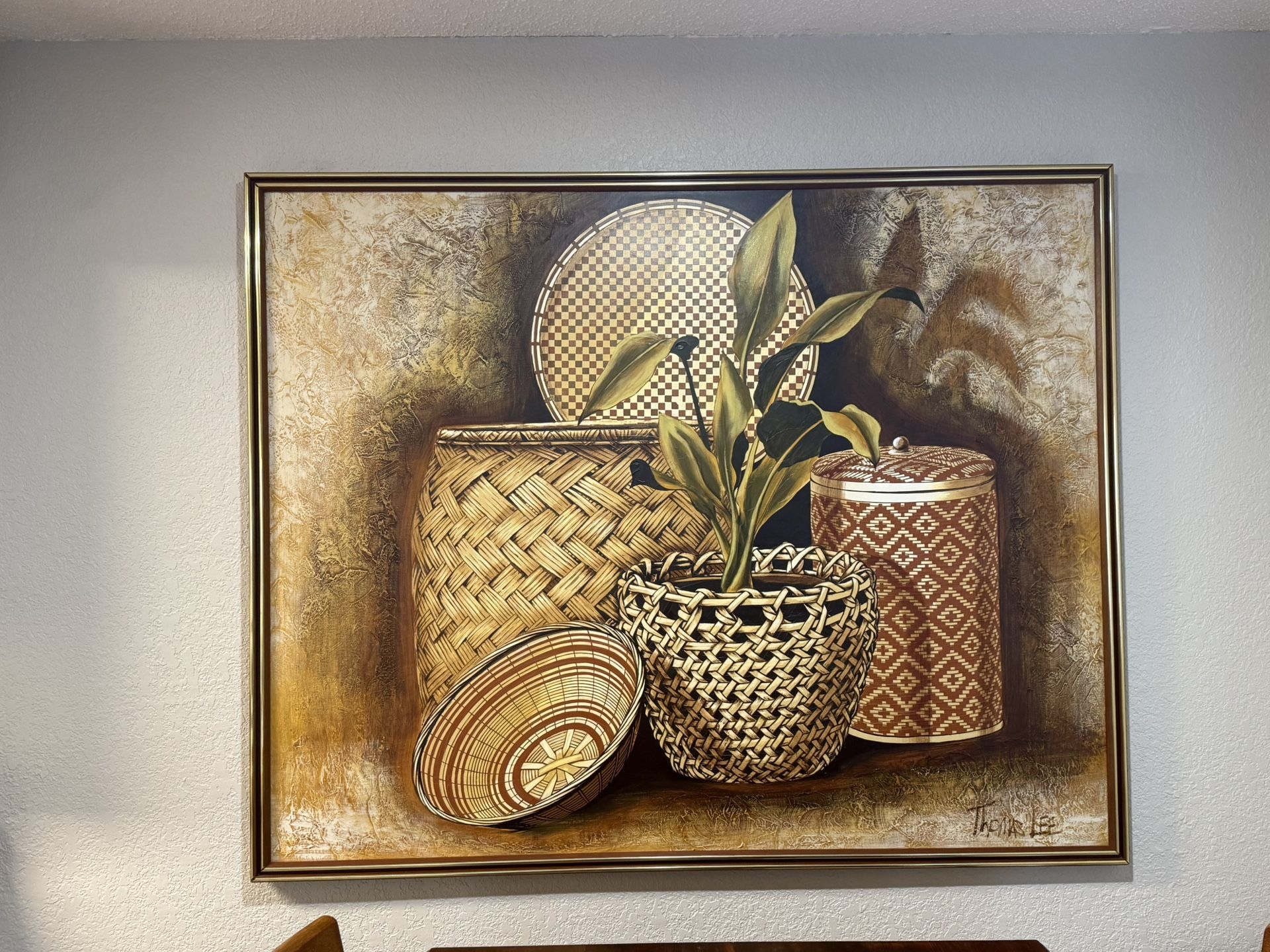 Basket Textured Giclee Canvas