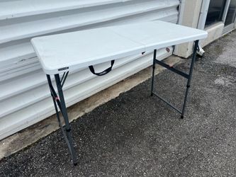 Lifetime Folding Portable Travel Outdoor Event Table! Adjustable height. Great condition!  48x24x34in