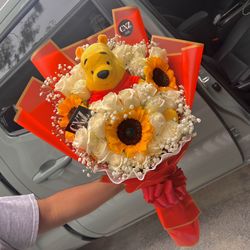 Winnie The Pooh Bouquet Ramo De Rosas Buchon