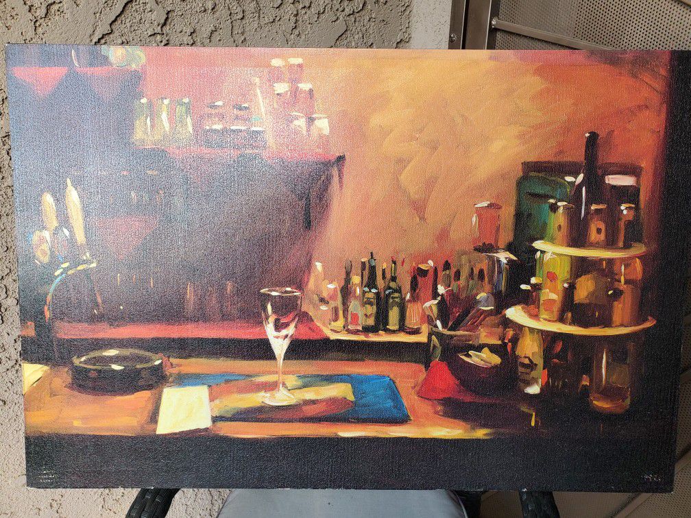 3' x 4' canvas bar painting
