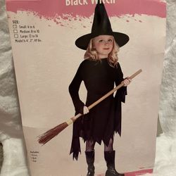 Witch Girl Costume Size Small 4-6