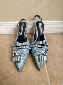 Acne studios buckle sling back heels