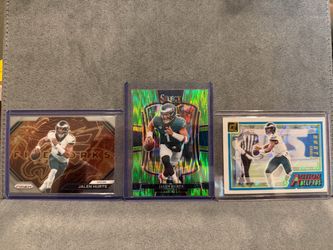 Jalen Hurts 3 Card Lot Select /699 Prizm Fireworks Donruss Eagles NFL