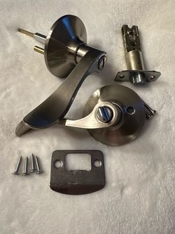 Satin Nickel Door Lever Handle Set