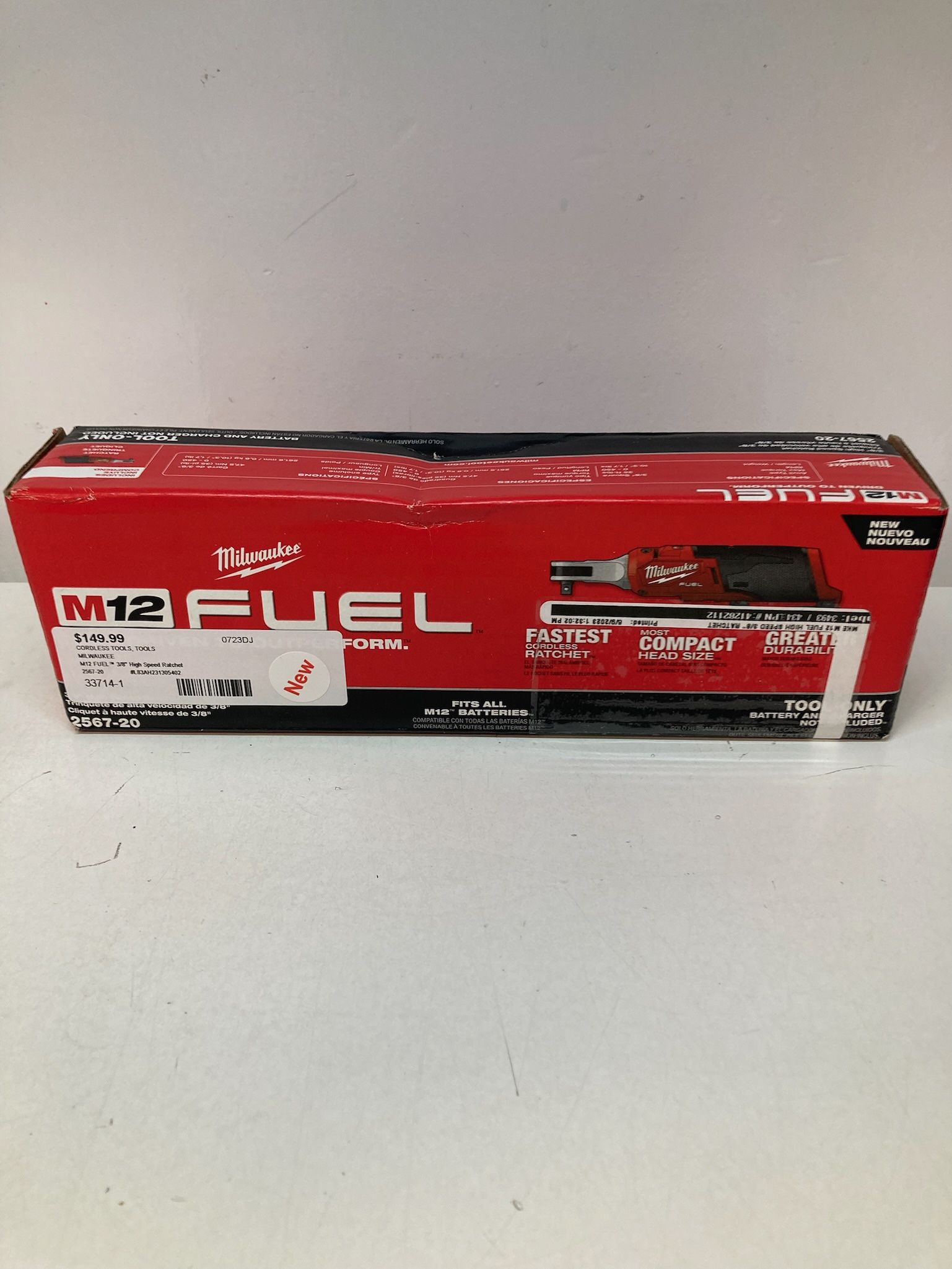 MILWAUKEE 2567-20 M12 FUEL 3/8” High Speed Ratchet